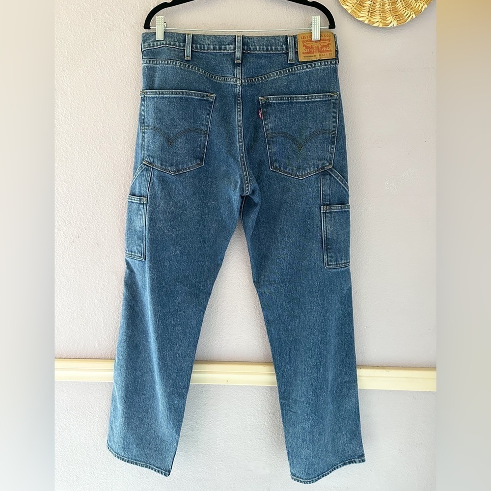 Levi's Y2K 2000s Baggy Carpenter Denim Jeans Mens Workwear W32 L32 - Picture 4 of 4